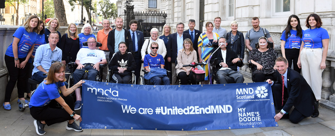 United to End MND group outside Downing Street