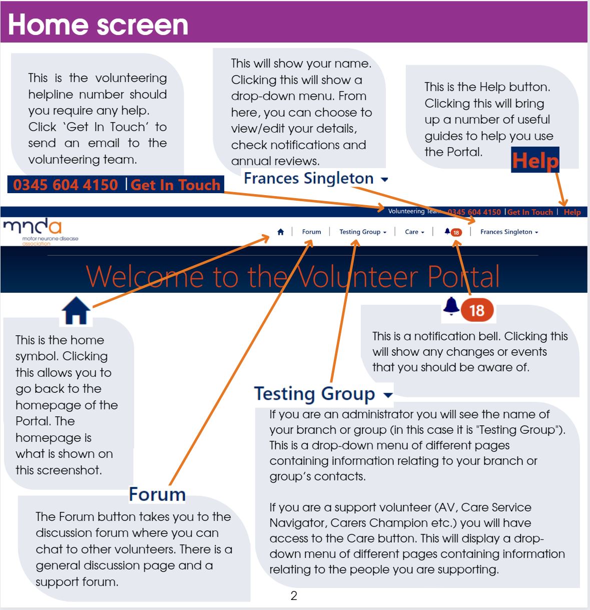 Home screen help