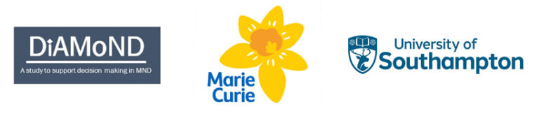 Endorsement logos for Diamond, Marie Curie and Southampton University