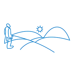 person looking into distance icon