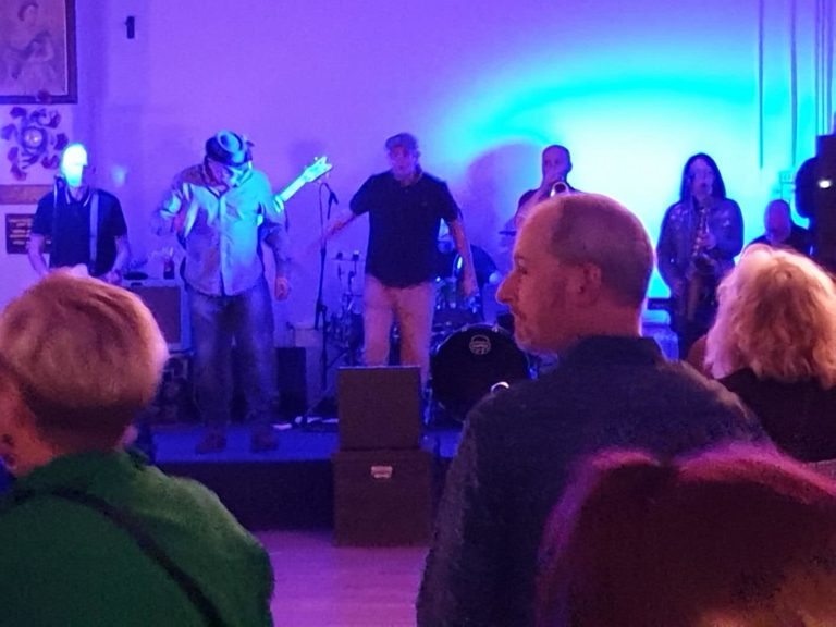 a photo of a band performing 