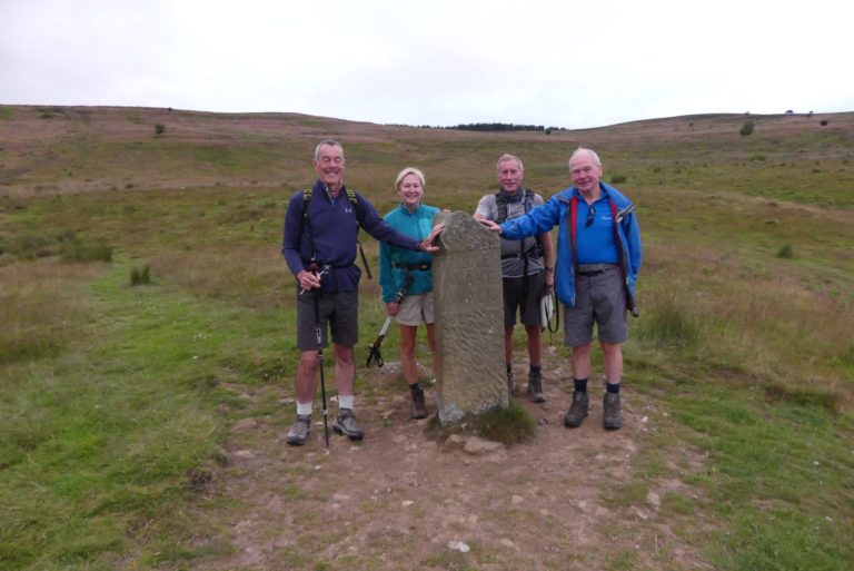 a photo of a group of people walking