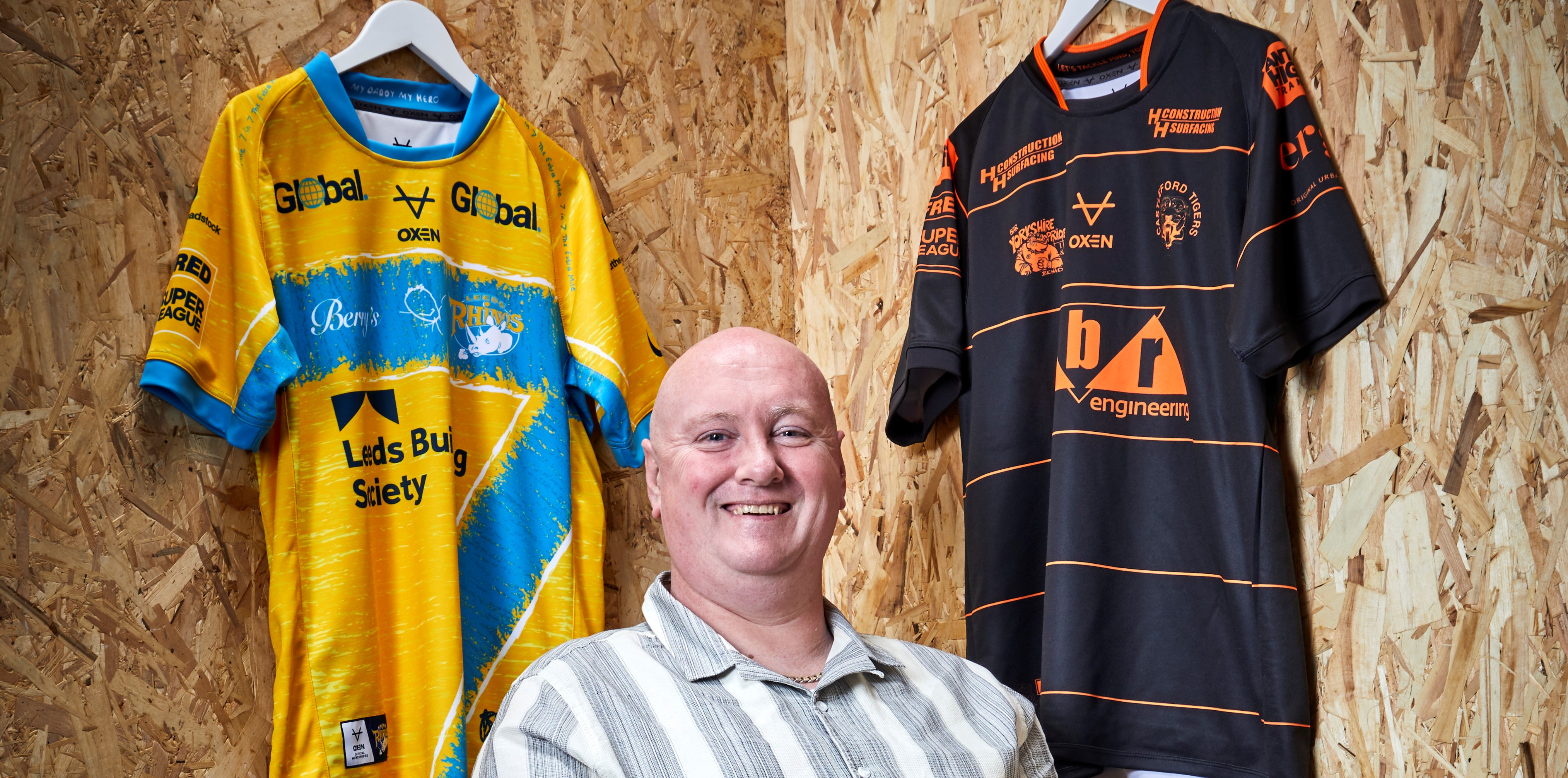 photo of a man with rugby shirts