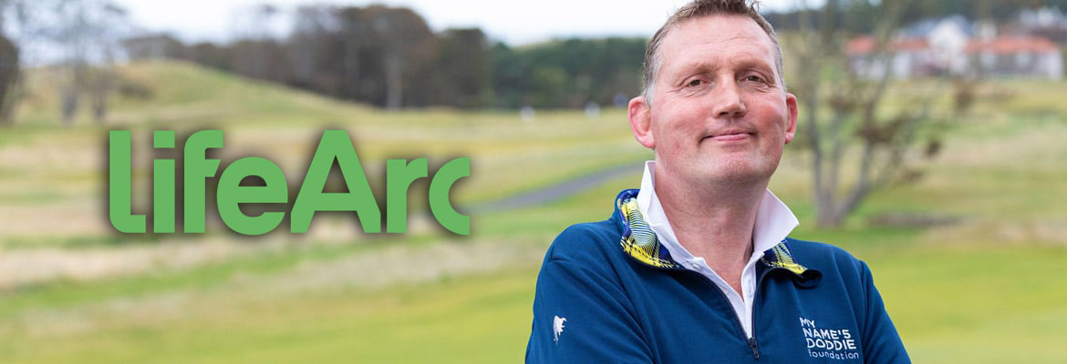 photo of Doddie Weir and the lifeArc logo
