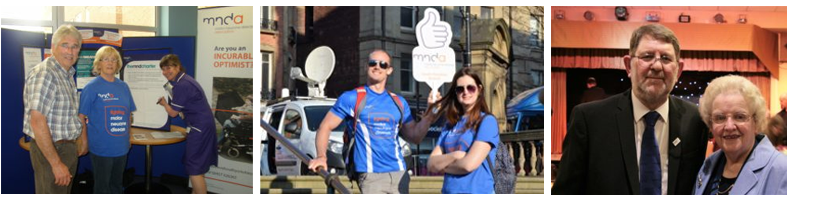 a group of people fundraising