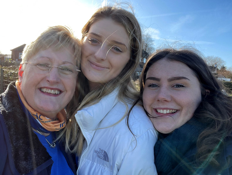 Debbie with her two daughters