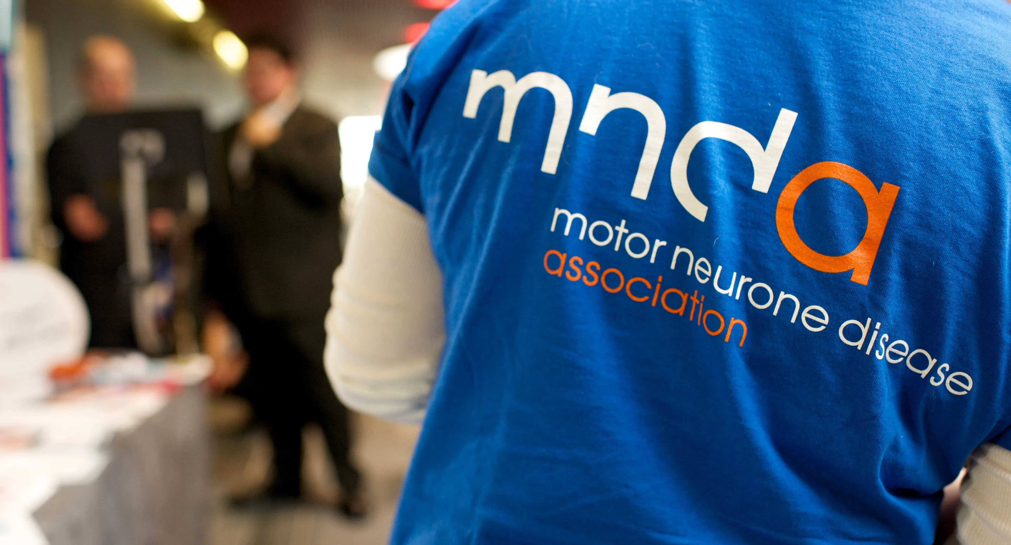 MND Association logo on t-shirt