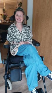 Kamila in her chair