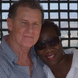 Rona with her husband Adrian - before MND and FTD