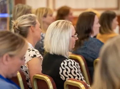 Professionals attending an event
