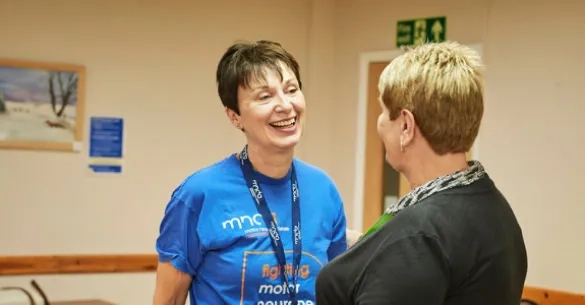 Volunteers talking